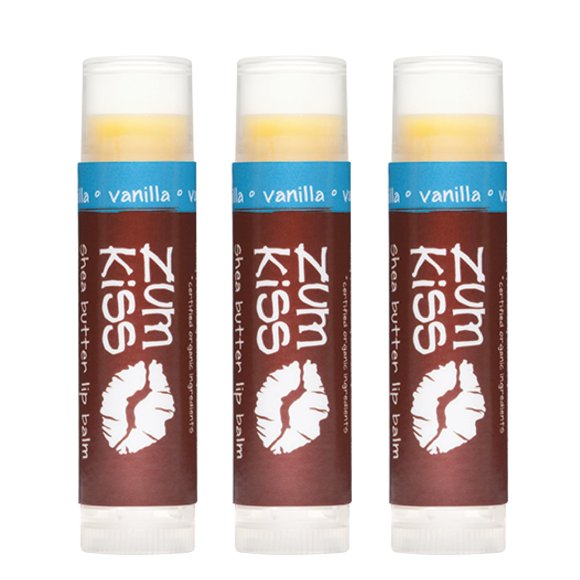 Bálsamo labial Indigo Wild Zum Kiss Stick Vanilla (paquete de 3)