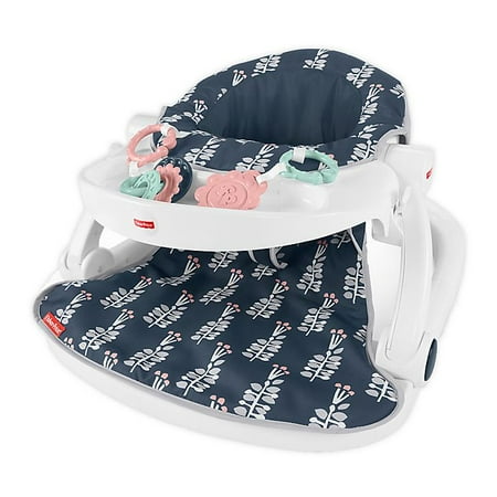 Fisher-Price Sit-Me-Up Floor Seat with Tray - Navy Garden, Infant Chair (B07SYVLFTM)