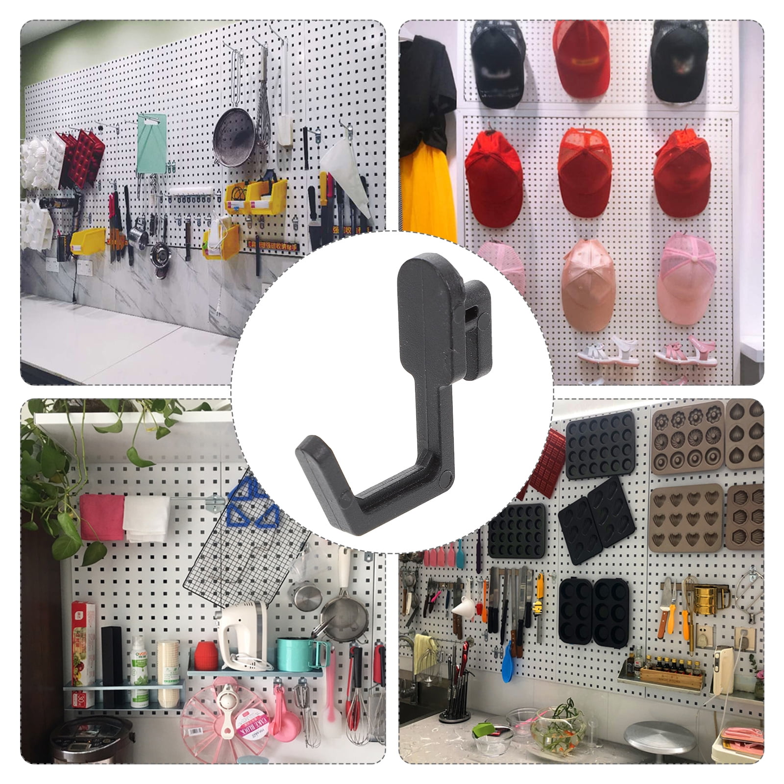 FRCOLOR 100 pcs Storage Hook Replacement J Shape Peg Hook for Peg Board Organizer Tool