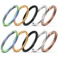 thumbnail image 3 of 10Pcs Nose Ring Hoops Decorative Nose Rings Stainless Steel Nose Hoops Nose Rings for Women, 3 of 8