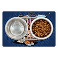 thumbnail image 1 of Astronaut Pet Mat for Food and Water, Futuristic Thinking Man Smartphone on Toilet Wasting Time Playing, Non-Slip Rubber Mat for Dogs and Cats, 18" X 12", by Ambesonne, 1 of 2