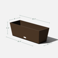 thumbnail image 2 of Veradek Pure Series Window Box 25" Planter Espresso, 2 of 6