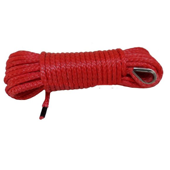 6mm*15m Red ATV Winch Line ADD 4500lbs Hawse Fairlead,Synthetic Winch Rope,Winch Cable For Off Road Auto Parts ,Easy to Use