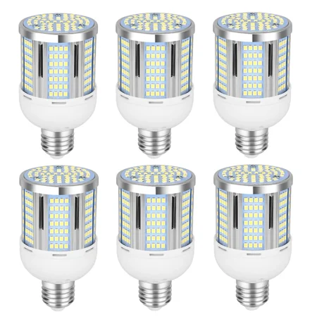 6Pack 200W Equivalent Led Corn Light Bulb, 3000 Lumen 3000K Warm White 30W LED Corn Lamp, E26/E27 Base LED Light Bulb for Home Garden Garage Backyard Street Office Household