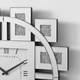 thumbnail image 3 of Mirrored Wall Clock with Roman Numeral Dial & Faux Gemstones for Modern Living Room Bedroom Entryway Decor - Silent Quartz Movement & Floating Design, 3 of 7