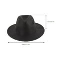 thumbnail image 2 of WEUVEB Men Black Tops Hat Creative Design Breathable Wide Brim Jazz Hat, 2 of 6