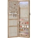 thumbnail image 1 of SONGMICS Espejo Joyero LED, 120 cm de Alto con Cerradura, Armario Joyero de Pared o Montado en la Puerta, 10 x 37 x 120 cm, Roble Tostado, 1 of 5