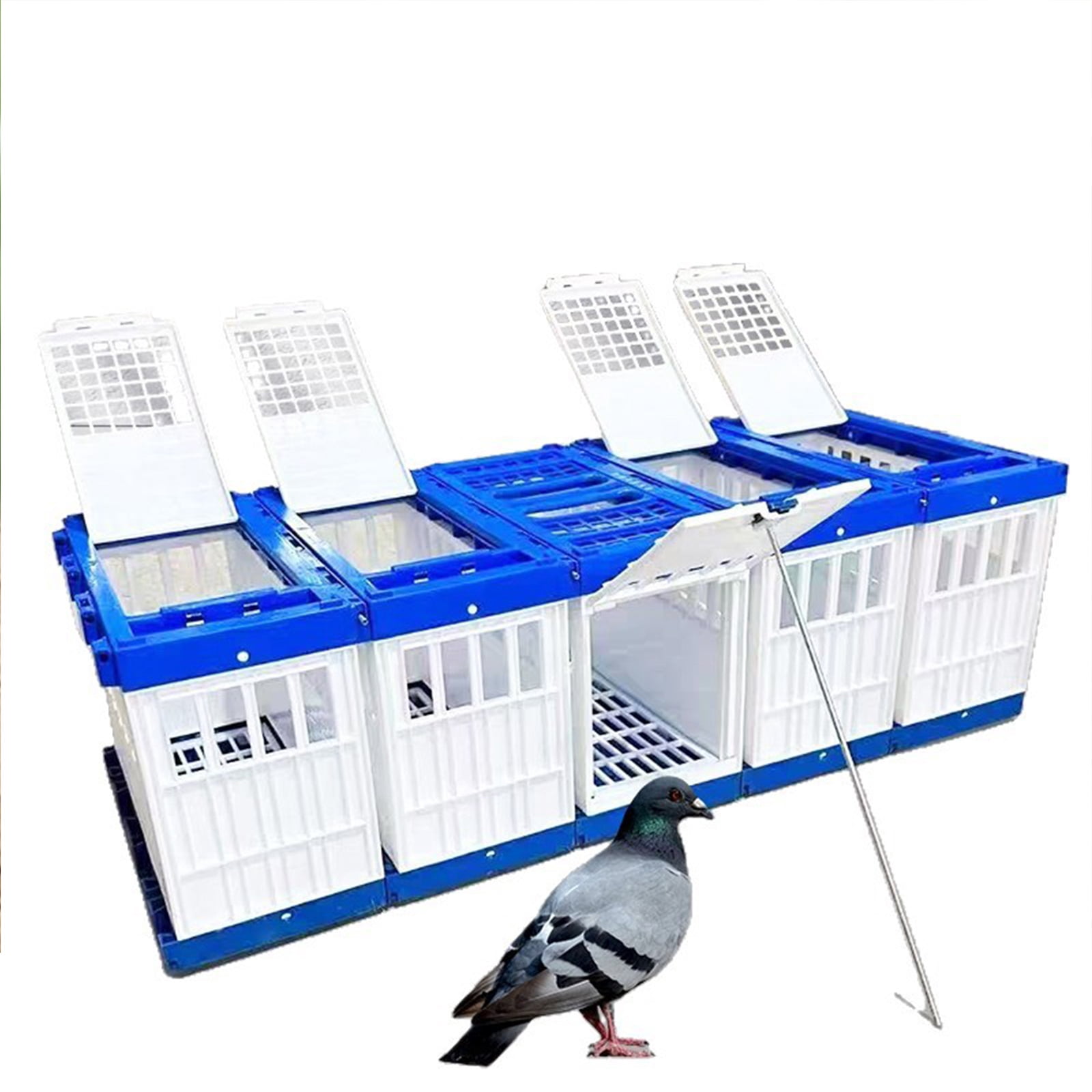 Quick Assembly Plastic Bird Cage Removable Panel for Pigeons Quail Squirrels Outdoor Exercise Transport
