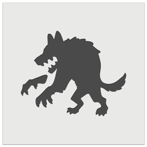 Werewolf Monster Wolf Man Silhouette Halloween DIY Cookie Wall Craft Stencil - 5.5 Inch