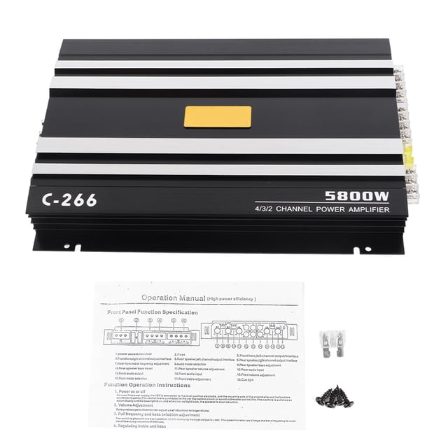 Amplificador de audio estéreo para coche, altavoz, amplificador de potencia de 12 V, 5800 W, universal para camión