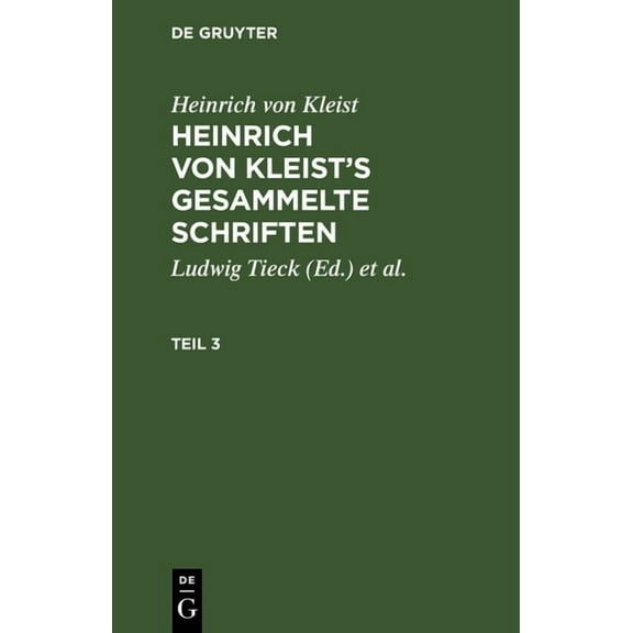 Heinrich von Kleist's gesammelte Schriften, (Hardcover)