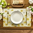 thumbnail image 2 of Yellow Floral Daisy Bees Summer Placemats Set of 4, 12x18 Inch Seasonal Spring Table Mats for Party Kitchen Dining Decoration, 2 of 6