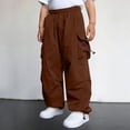 thumbnail image 7 of Quotay Kids Cargo Pants with Multiple Pockets for Boys and Girls Outdoor Casual Play Everyday Comfortable Trousers for Boys 5-14 Years Coffee,13-14 Years, 7 of 7