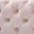 thumbnail image 3 of Baxton Studio Avara Pouf Moderne en Velours Touffeté Rose Clair et Or, 3 of 7