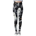 thumbnail image 3 of Halloween Leggings for Women Elastic High Waist Slim Fit Funny Spooky Print Lifting Tights Pants Workout Yoga Pants, 3 of 5