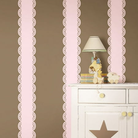 WallPops - Stripe Border, Gigi Pink