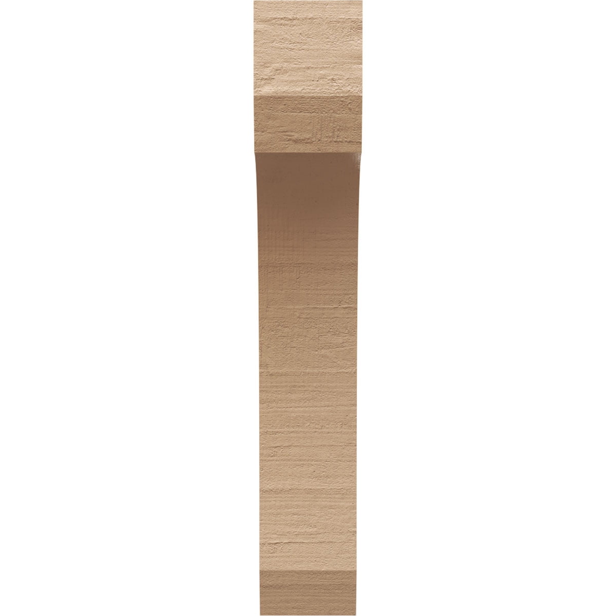 4"W x 8"D x 24"H Thin Legacy Rough Cedar Woodgrain TimberThane Corbel, Primed Tan