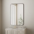 thumbnail image 3 of BEAUTYPEAK 30"x48" Wall Mirror Rounded Corners Hanging Vanity Mirror Black, 3 of 9