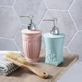 thumbnail image 4 of Round Dispenser Bottle Bathroom Shampoo Body Soap Bottle Large-capacity Smooth Liquid Soap Dispenser Bottle Empty Pink, 4 of 8