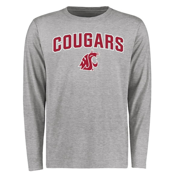 Men's Ash Washington State Cougars Proud Mascot Long Sleeve T-Shirt