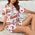thumbnail image 6 of Kdxio Fire Truck Print Pajamas Sets for Women Short-Sleeved Pjs with Lounge Shorts Two Piece Sleepwear S-4XL, 6 of 8