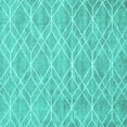 thumbnail image 1 of Ahgly Company Indoor Square Abstract Turquoise Blue Contemporary Area Rugs, 8' Square, 1 of 4
