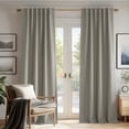 thumbnail image 3 of NICETOWN Faux Linen Angora Curtains 90 inches Long, Pinch Pleated Curtains Room Darkening Window Drapes Thermal Insulated Light/Noise Blocking for Living Room/Bedroom, W50 x L90, 2 Pieces, 3 of 10