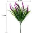 thumbnail image 5 of Artificial Flowers Outdoor Plants 7 Heads Faux UV Resistant Lavender Plastic Shrubs Indoor Outside Greenery Bushes Flower, 5 of 8