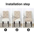 thumbnail image 5 of Dining Chair Covers Set of 6 Wallpaper in The Style of Baroque Beige Floral Chair Covers Washable Kitchen Chair for Home Stretch Table Chair Covers, 5 of 5