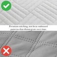 thumbnail image 5 of Southshore Fine Linens Oversized Quilt Bedding Set lightweight, prewash fabric soft coverlet bedspread 3-Piece, two matching shams (108 in wide x 98 in long), Grid White, King / California King, 5 of 9