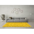 thumbnail image 3 of Ahgly Company Indoor Square Oriental Yellow Traditional Area Rugs, 5' Square, 3 of 4