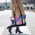 thumbnail image 4 of FORMRS Canvas Laptop Tote Bag for Women with 15.6" Computer Compartments Shoulder Handbag, Colorful Art Flowers, 4 of 7