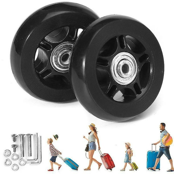 1 Pair Luggage Spinner Wheels Replacement With Tools Low Noise