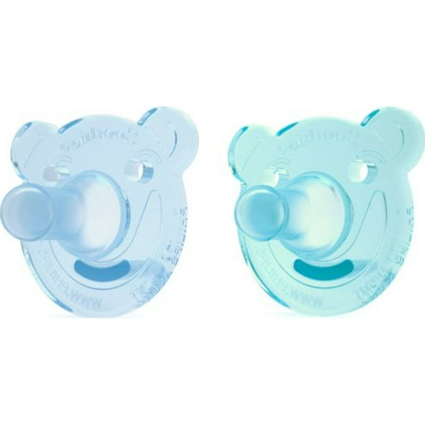 Philips AVENT Soothie Pacifier, 03 months, Green/Blue, Bear Shape, 2