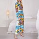 thumbnail image 3 of Balery Rainbow Animals on Noah's Ark Conjunto de Pijama con Estampado para Mujer, Conjunto de Dos Piezas con Manga Larga, Ropa de Dormir Suave con Bolsillos, Pijamas Cómodos-Large, 3 of 7