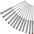 thumbnail image 1 of 12pcs Fondue Forks, 9.5 inch Stainless Steel Fondue Sticks with Heat Resistant Handle for Cheese Chocolate, 1 of 5