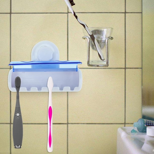 6 estantes para cepillos de dientes estante ligero con tapa ventosa accesorios para el hogar Hugtrwg Para estrenar