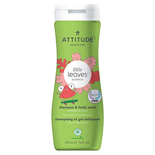 ATTITUDE Kids Shampoo and Body Wash, EWG Safe Hypoallergenic & Vegan