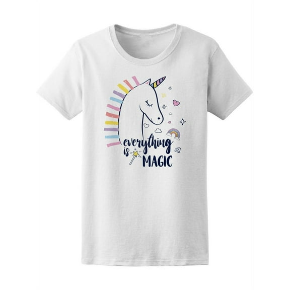 Everything Is Magic Unicorn T-Shirt Women -Image by Shutterstock, Female x-Large