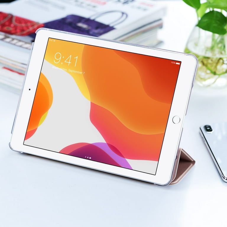 ULAK Slim iPad 10.2 Case for 9th, 8th, 7th Gen, Rose Gold, Smart
