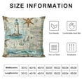 thumbnail image 5 of Autua Lighthouse Seagulls Starfish Graphic Decorative Throw Pillow Cover for Home Couch Living Room Bed Sofa Square 1PC 24x24in, 5 of 5