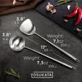 thumbnail image 3 of YOSUKATA 17" Wok Spatula and Ladle - Set of 2 Heat-Resistant Stainless Steel Wok Tools - Universal Cooking Utensils - Dishwasher Safe Wok Accessories, 3 of 9
