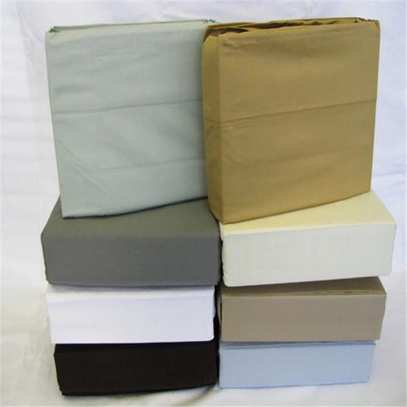 North Home Isabelle Solid DC TQ Isabelle 310 Thread Count Queen Duvet Cover Set Taupe
