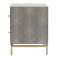 thumbnail image 3 of TOV Furniture Pesce 2-Drawer Shagreen Nightstand with Brass Accents, 3 of 7