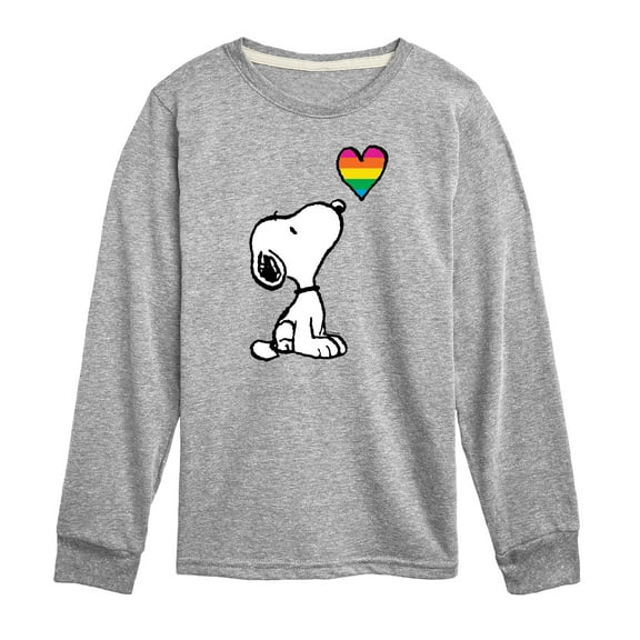 Peanuts - Snoopy Rainbow Heart - Toddler & Youth Long Sleeve Graphic T-Shirt