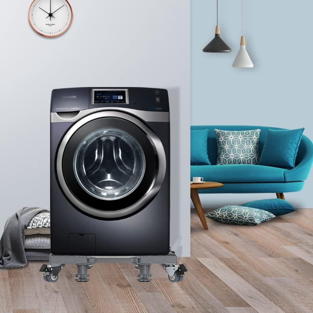 Mini Fridge Stand with Wheels Washer Dryer Pedestals Adjustable Base for Laundry Appliances Gray TY091 Waterproof Kitchen
