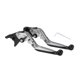 thumbnail image 1 of Palancas de freno y embrague cortas y largas para Yamaha YZF R1 2002-2003, palanca de freno ajustable de motocicleta, aleación de aluminio, mango tono plateado con extremo negro, 1 of 6