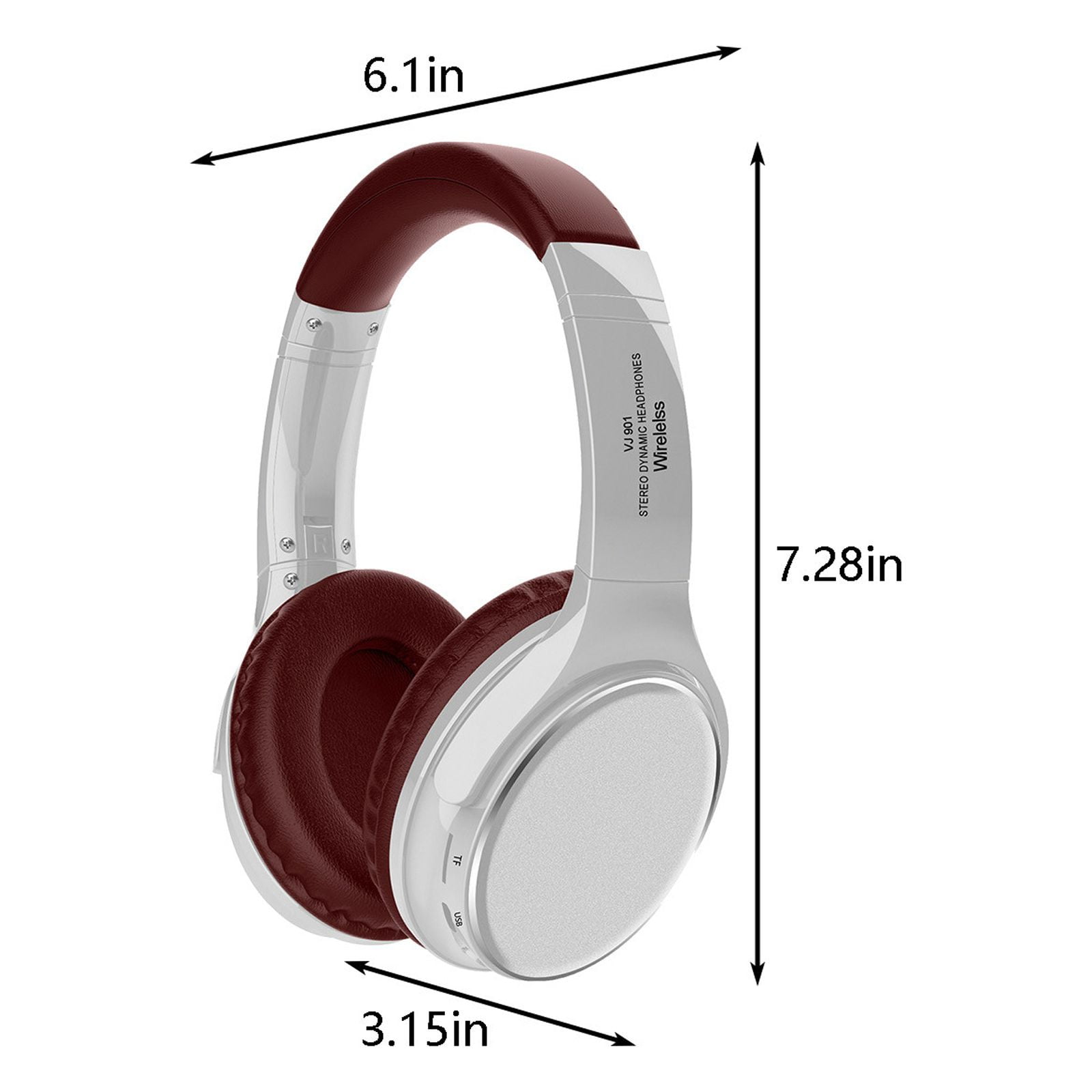Wireless Bluetooth Headphones, Noise Cancelling Over-Ear Design with Long Playtime, Comfortable Fit for Work, Travel, Gaming