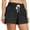Black, variant on Sngxgn Women's Casual Mid Rise Denim Shorts Stretch Ripped Raw Hem Casual Shorts(White,M)
