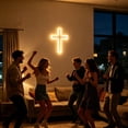 thumbnail image 4 of Cross Shaped LED Neon Wall Sign Light Soft Glow Ambient Neon Lamp USB Powered Decorative Night Light For Living Room Bedroom Bar Wedding Holiday Home Wall Decor8.3×11.0 Inch, 4 of 6